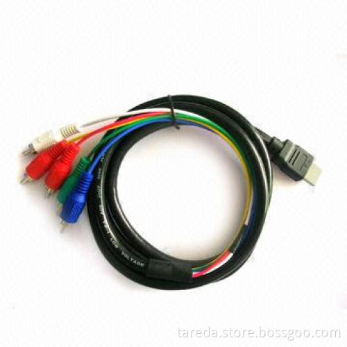 HDMI Cable to RCA Cable, with 19-pin Holes and UL Mark, Available in Various Colors